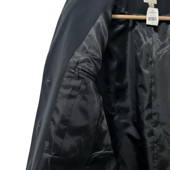 LL Bean Womens Microfiber Suit Jacket Blazer Size 12P Black Career Office NWT - Picture 8 of 11